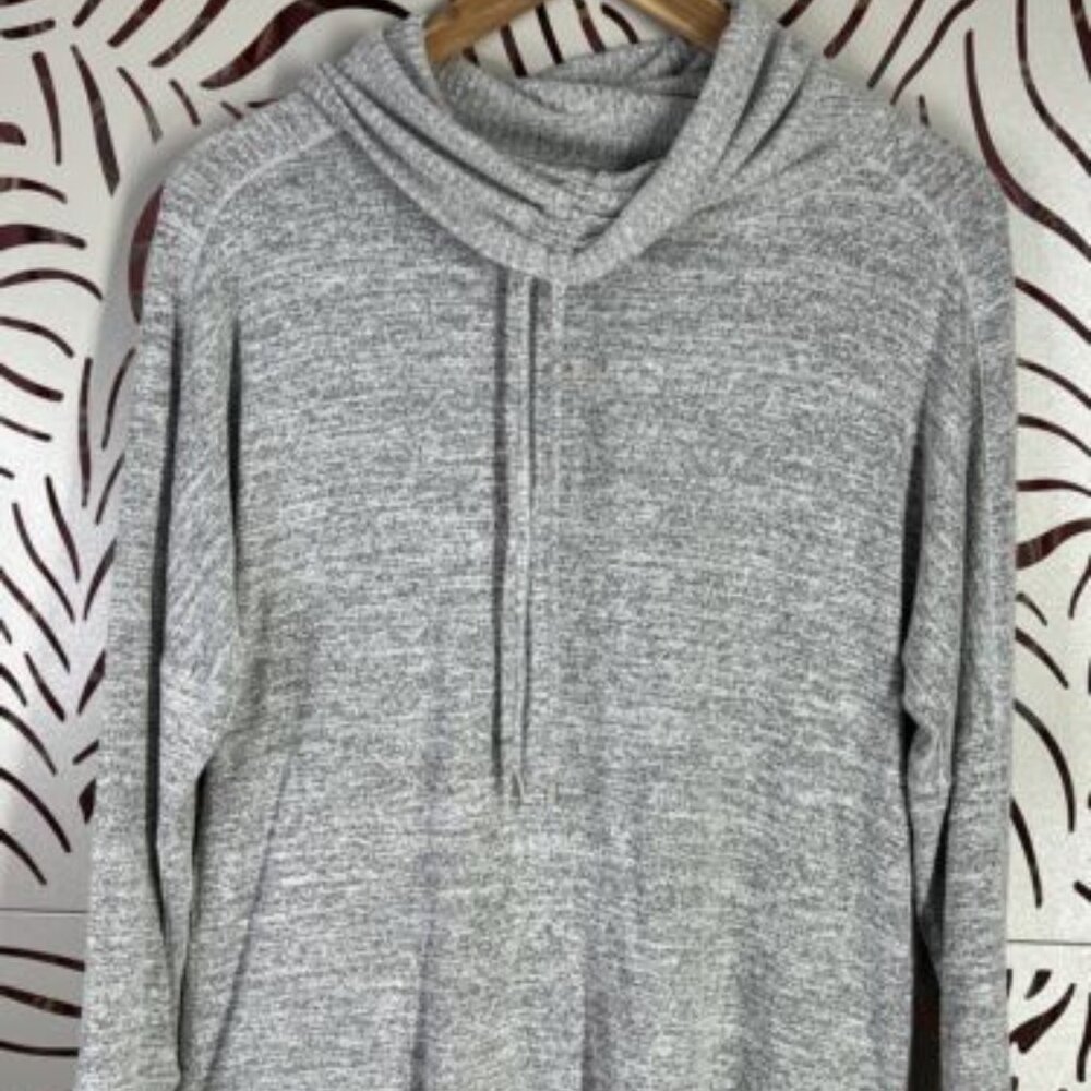 ✨Chicos Zenergy Tunic ✨Heathered Grey Cowl Neck Sweater   ✨Size 3 (16/18)